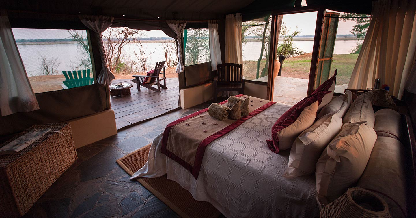 Luxury Kasaka River Lodge Bedroom in the Lower Zambezi National Park
