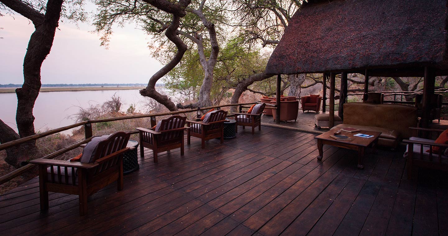 View from Kasaka River Lodge over the Zambezi River